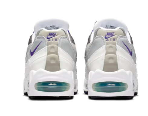 Nike Air Max 95 Sneakers - White, Grey & Purple