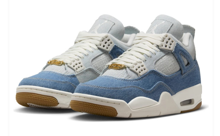 Air Jordan 4 Women's Sneakers - Blue Denim