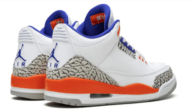 Air Jordan 3 Retro 'Knicks' Sneakers - White / Blue