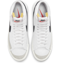 Nike Blazer Mid '77 Vintage – White Leather & Black Swoosh Sneaker