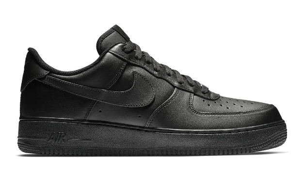 Nike Air Force 1 '07 Low "Triple Black" – All-Black Leather Sneaker