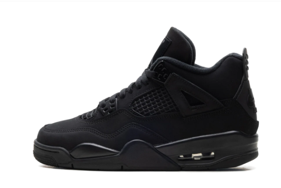 Air Jordan 4 'Black Cat' Sneakers - Black / Light Graphite