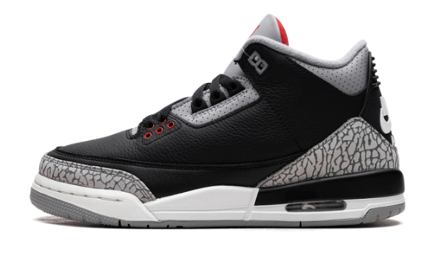 Air Jordan 3 Retro 'Black Cement' 2024 Sneakers - Black / Grey