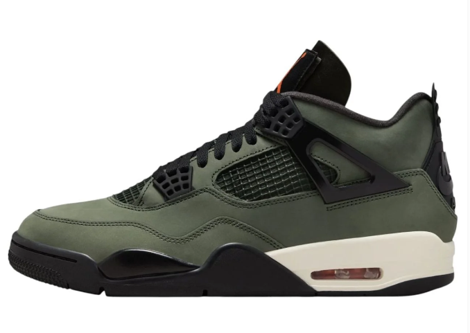 Undefeated x Air Jordan 4 Retro (2005) Sneakers - Olive / Black