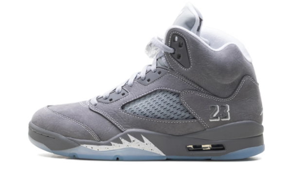 Air Jordan 5 Retro 'Wolf Grey' Sneakers - Grey / Silver