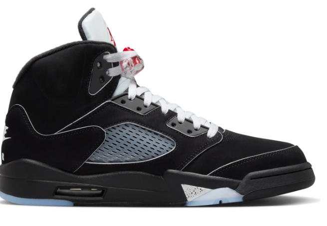 Air Jordan 5 Retro 'Black Metallic' (2025) Sneakers - Black / Silver / Red