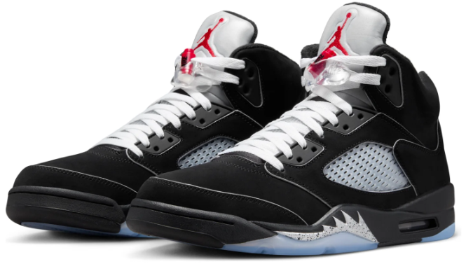 Air Jordan 5 Retro 'Black Metallic' (2025) Sneakers - Black / Silver / Red