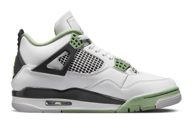 Air Jordan 4 Retro Sneakers - White / Black / Green