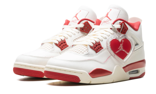 Air Jordan 4 Retro Women's 'Valentine's Day' Sneakers - Blush Pink