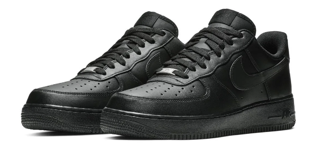 Nike Air Force 1 '07 Low "Triple Black" – All-Black Leather Sneaker