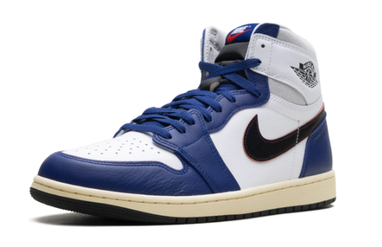 Air Jordan 1 'Deep Royal Blue' Sneakers - White / Royal Blue / Grey